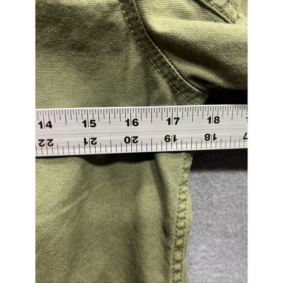 Madewell Utility Jacket Military Field Fleet Full Zip Olive Green Womens Size XS - Picture 11 of 12
